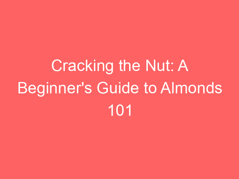 Cracking the Nut: A Beginner's Guide to Almonds 101